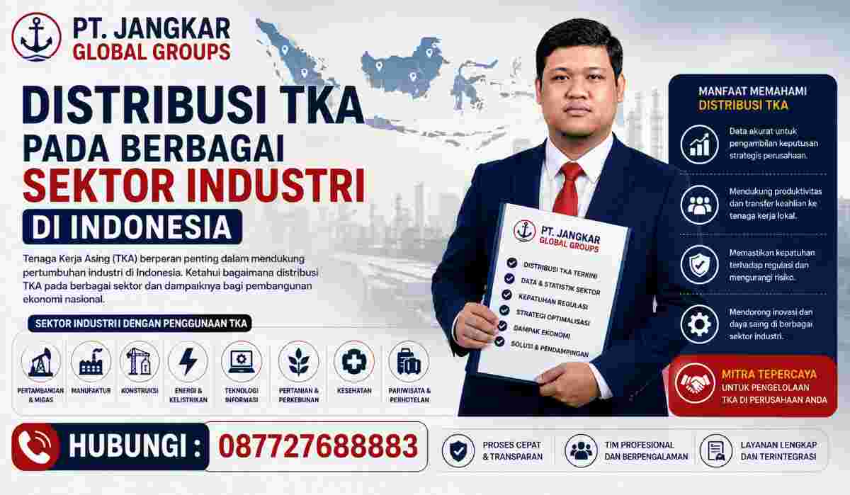 Distribusi TKA pada Berbagai Sektor Industri di Indonesia