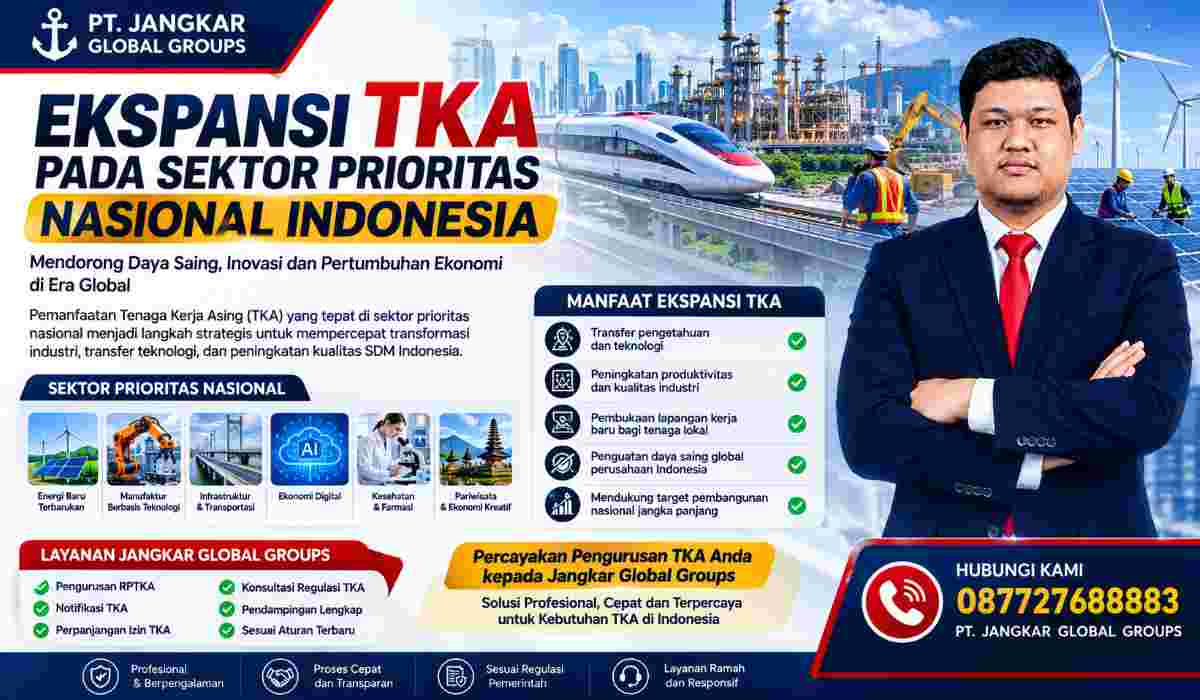 Ekspansi TKA pada Sektor Prioritas Nasional Indonesia