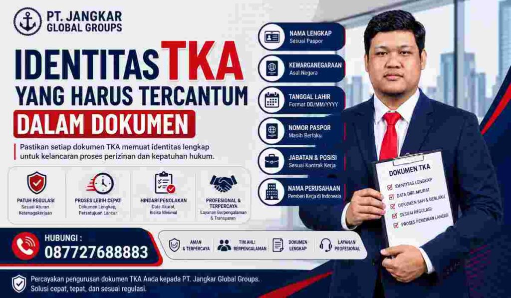 Identitas TKA yang Harus Tercantum dalam Dokumen