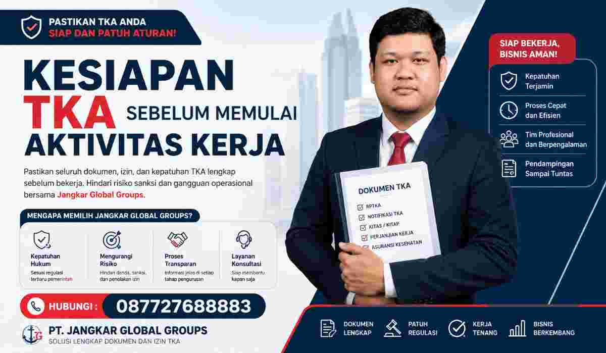 Kesiapan TKA Sebelum Memulai Aktivitas Kerja
