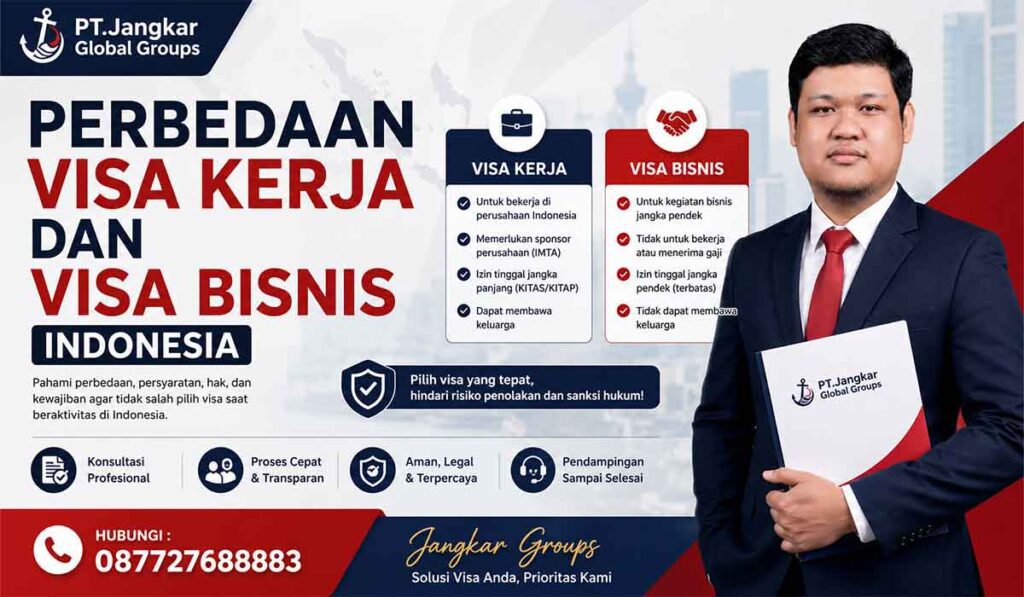 Perbedaan Visa Kerja dan Visa Bisnis Indonesia