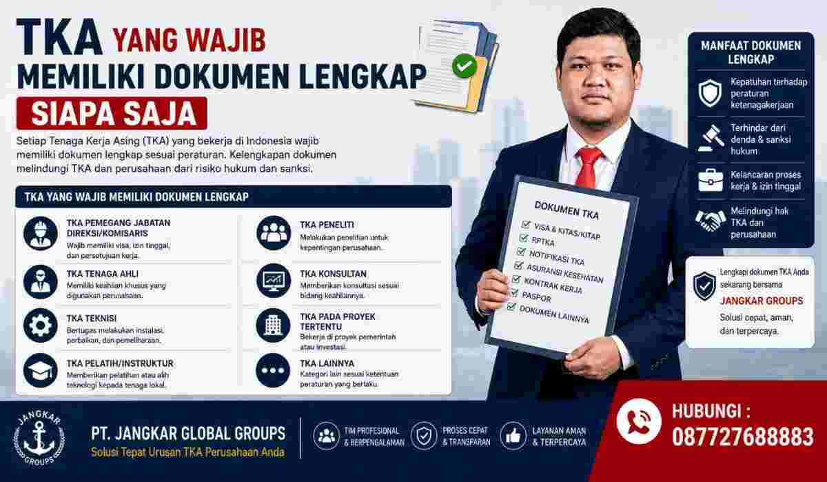 TKA yang Wajib Memiliki Dokumen Lengkap Siapa Saja