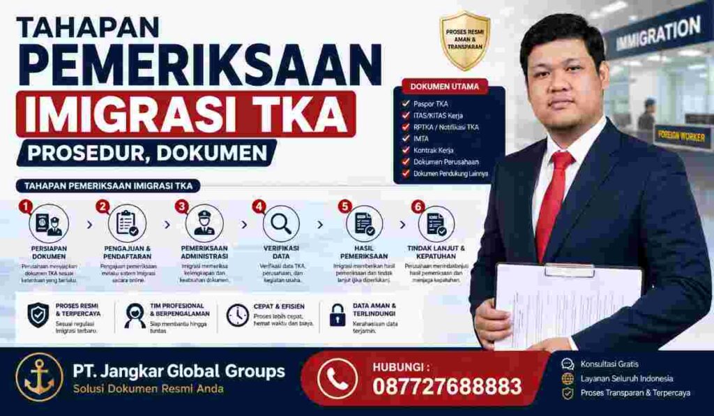 Tahapan Pemeriksaan Imigrasi TKA Prosedur, Dokumen