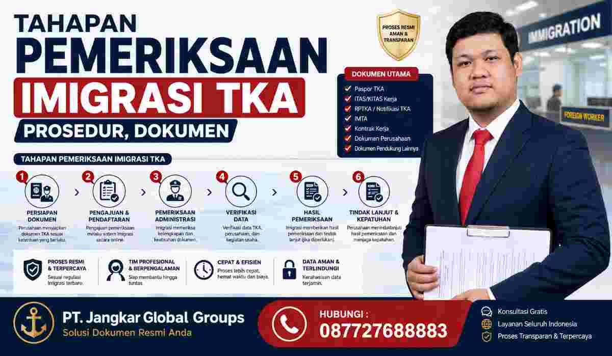 Tahapan Pemeriksaan Imigrasi TKA Prosedur, Dokumen