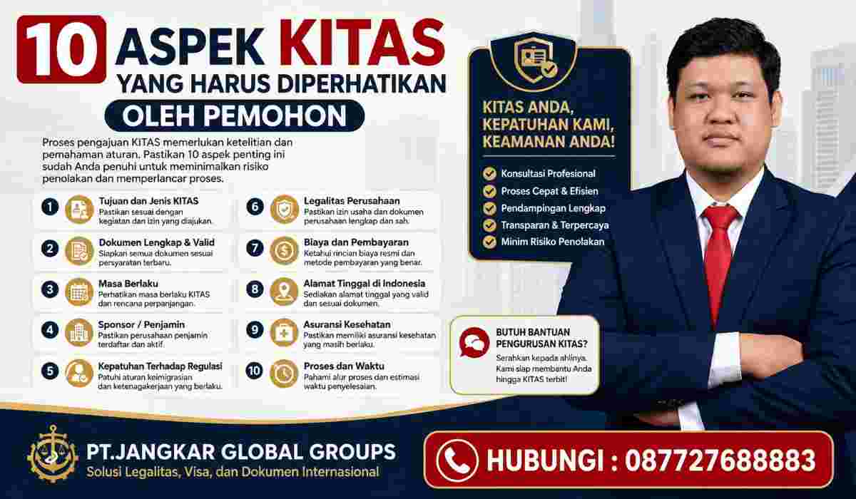 10 Aspek KITAS yang Harus Diperhatikan oleh Pemohon