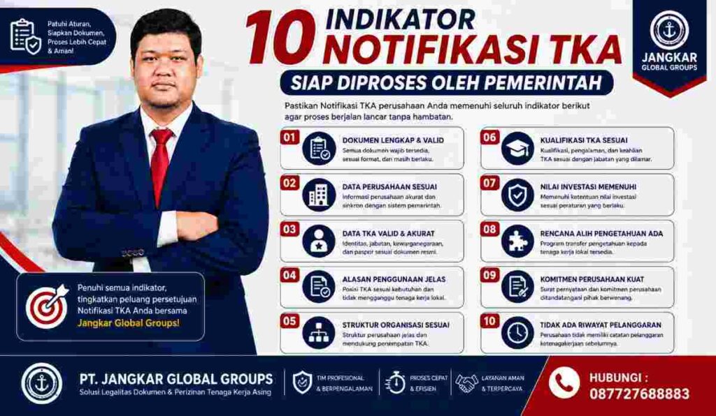 10 Indikator Notifikasi TKA Siap Diproses oleh Pemerintah