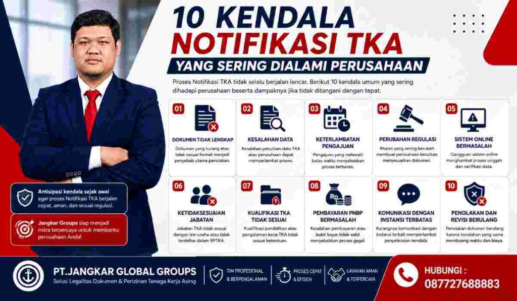 10 Kendala Notifikasi TKA yang Sering Dialami Perusahaan