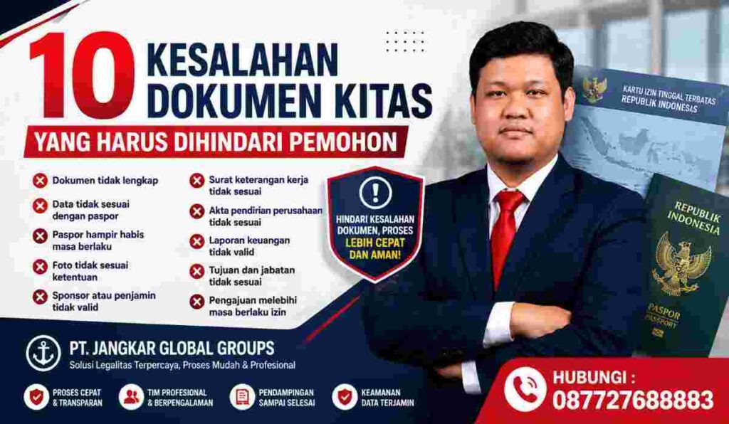 10 Kesalahan Dokumen KITAS yang Harus Dihindari Pemohon