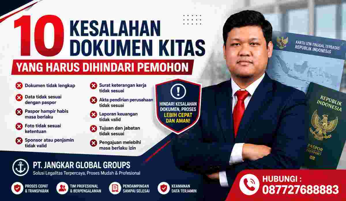 10 Kesalahan Dokumen KITAS yang Harus Dihindari Pemohon
