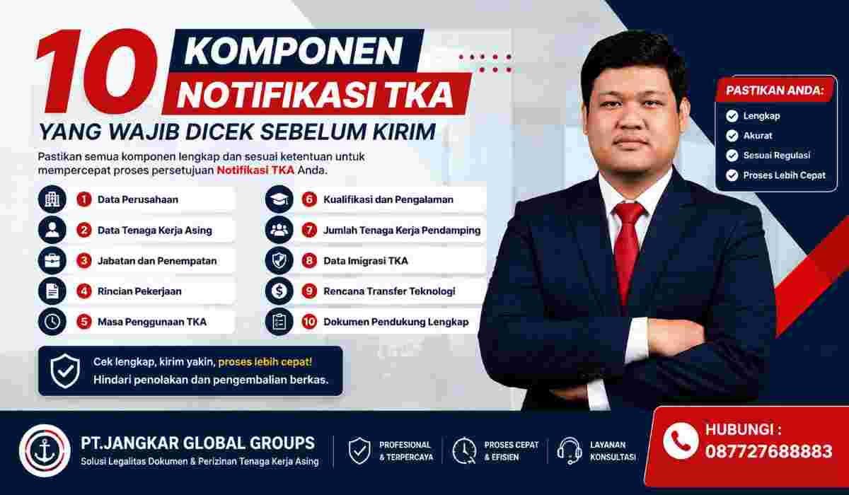 10 Komponen Notifikasi TKA yang Wajib Dicek Sebelum Kirim