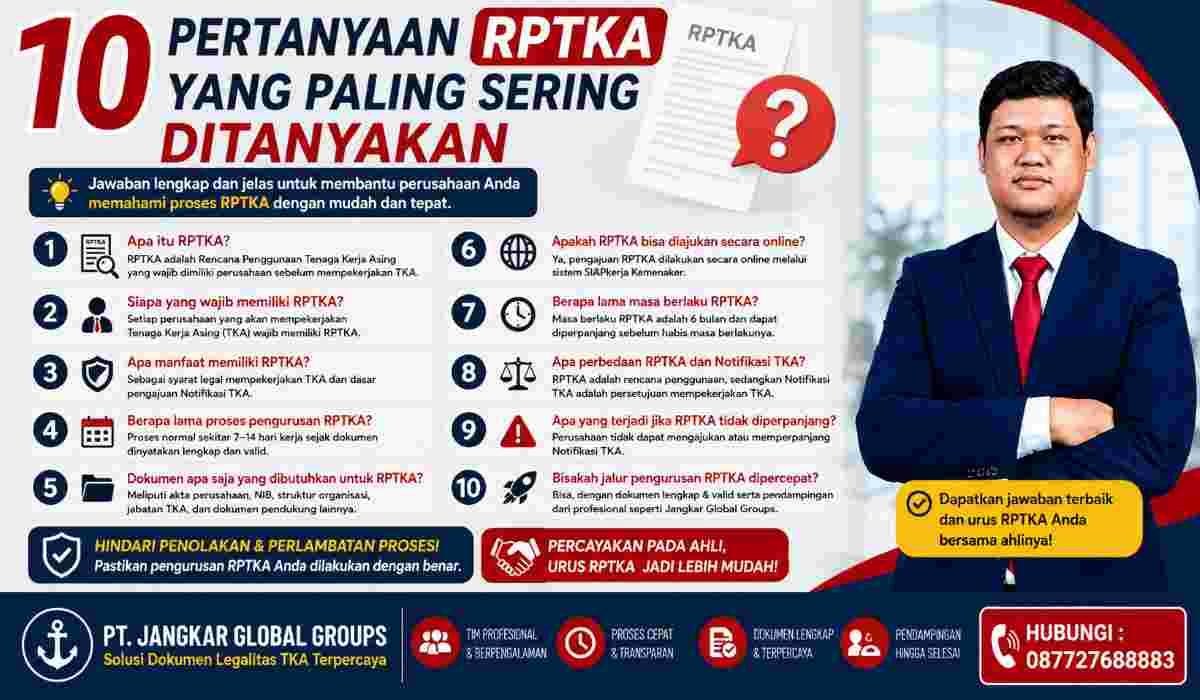 10 Pertanyaan RPTKA yang Paling Sering Ditanyakan