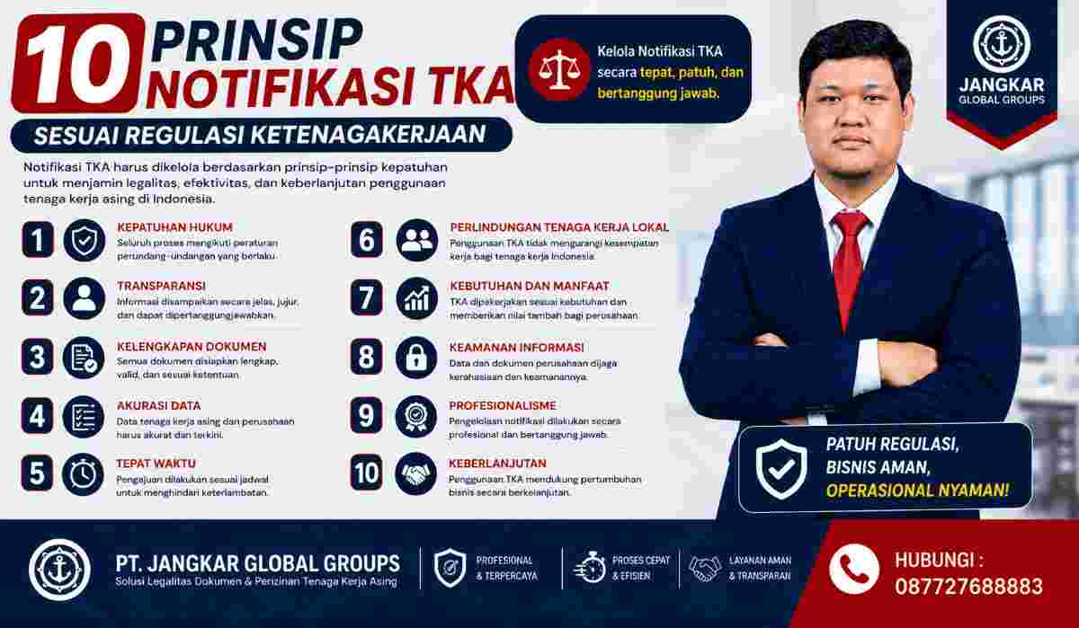 10 Prinsip Notifikasi TKA Sesuai Regulasi Ketenagakerjaan