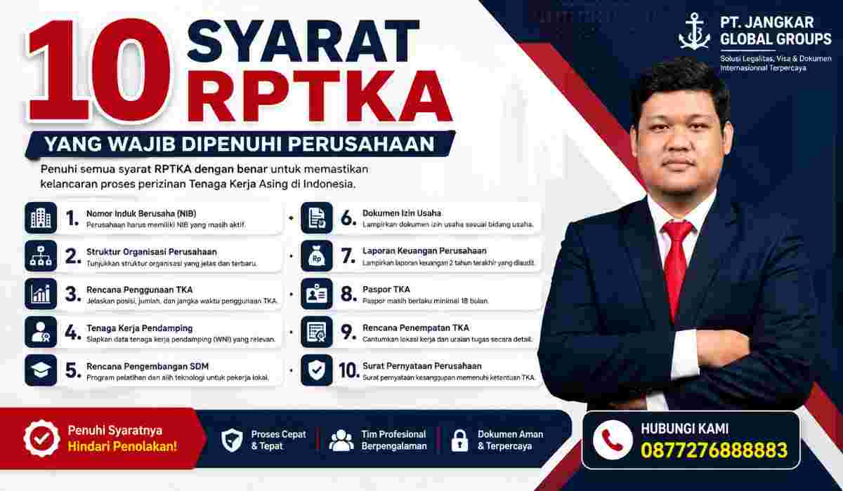 10 Syarat RPTKA yang Wajib Dipenuhi Perusahaan
