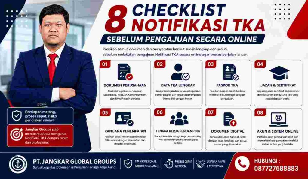 8 Checklist Notifikasi TKA Sebelum Pengajuan Secara Online