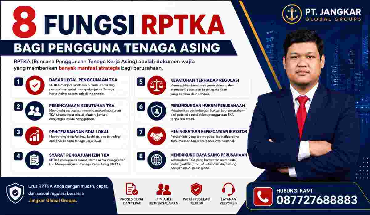 8 Fungsi RPTKA bagi Pengguna Tenaga Asing