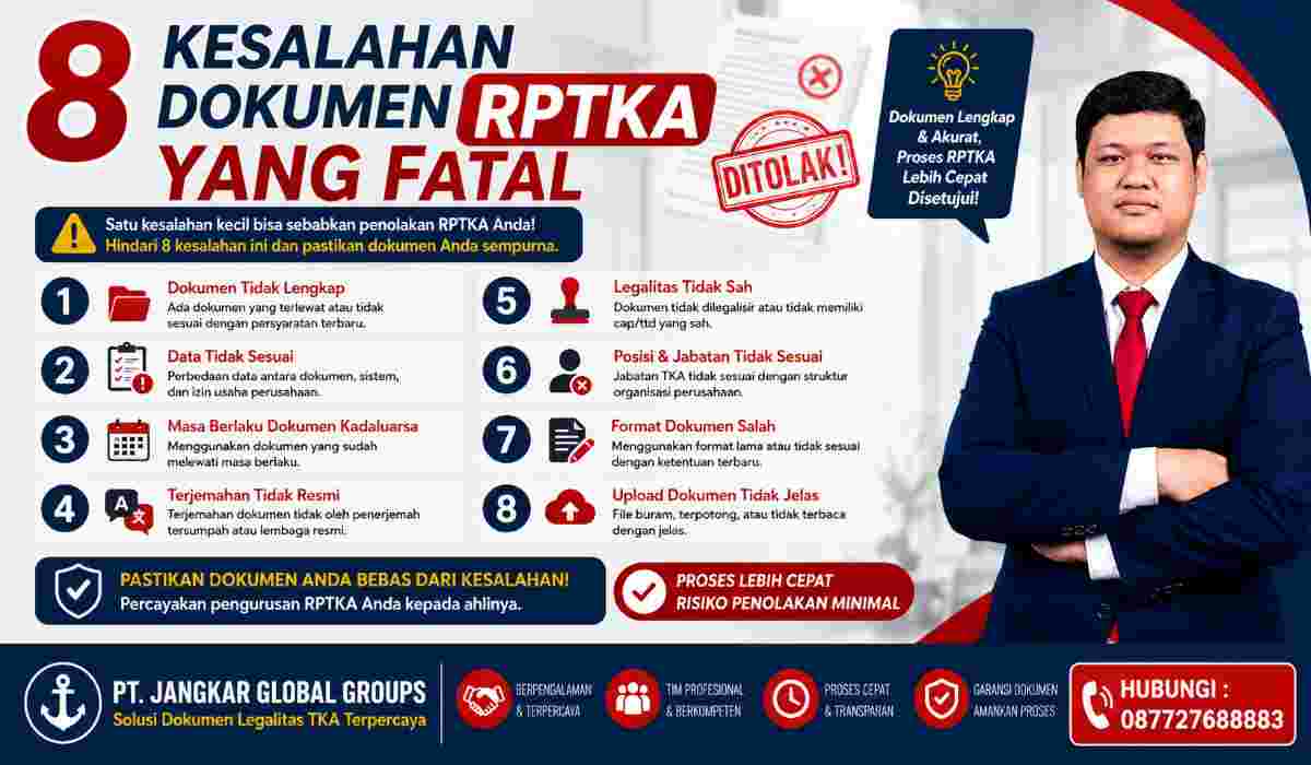 8 Kesalahan Dokumen RPTKA yang Fatal