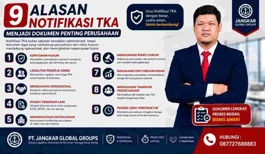 9 Alasan Notifikasi TKA Menjadi Dokumen Penting Perusahaan