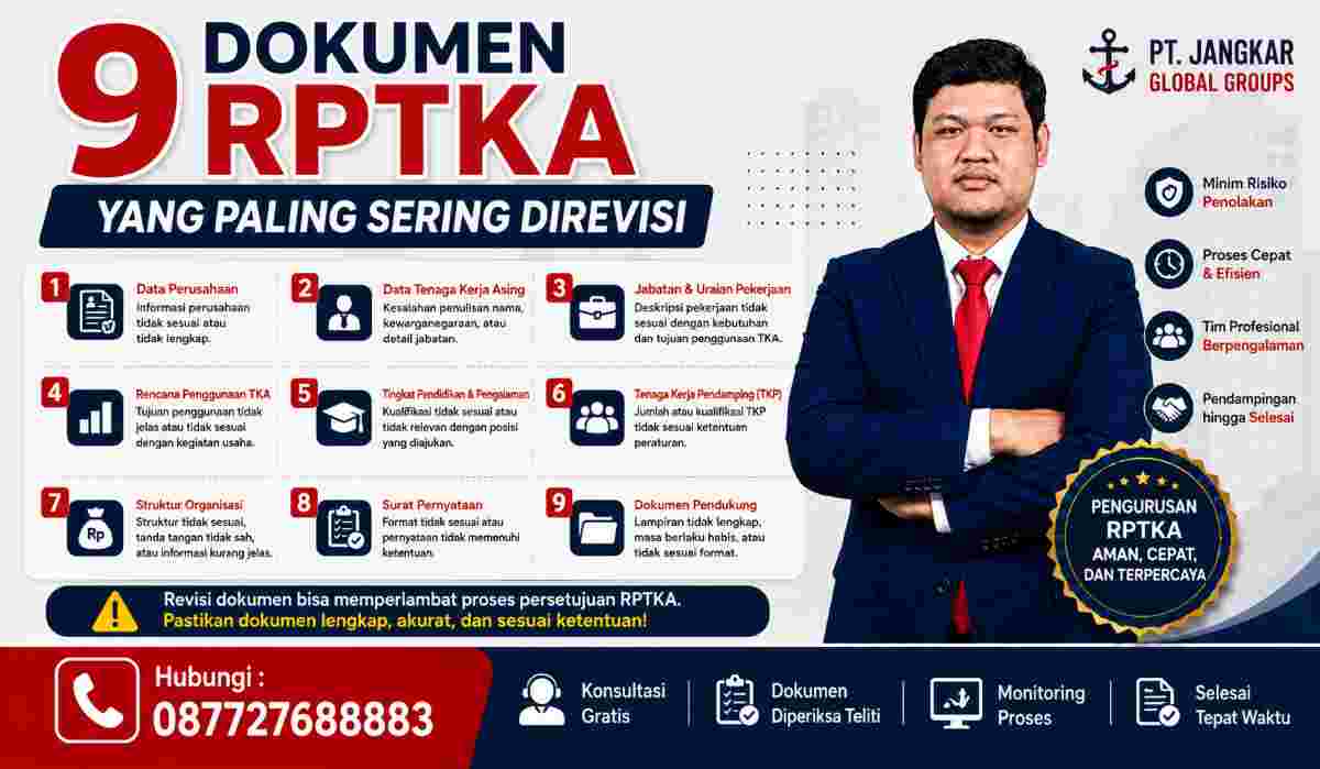 9 Dokumen RPTKA yang Paling Sering Direvisi