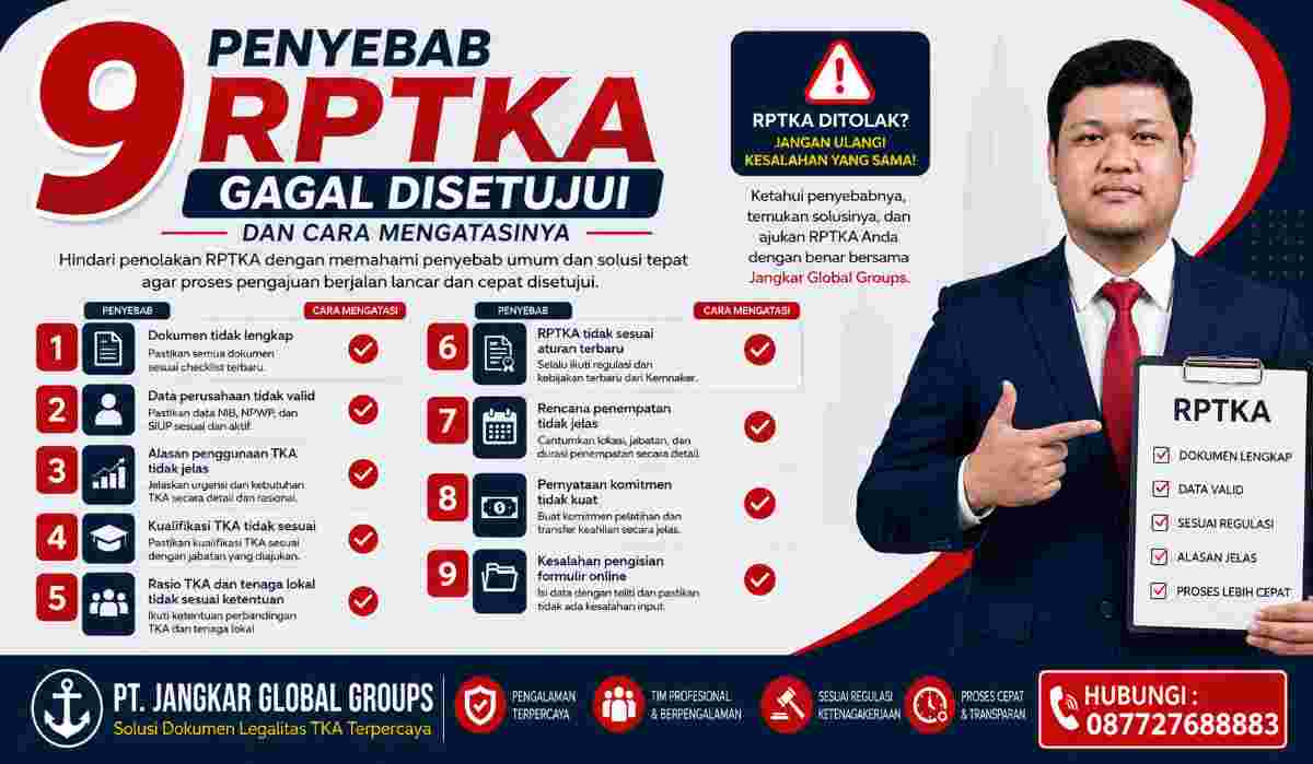 9 Penyebab RPTKA Gagal Disetujui dan Cara Mengatasinya