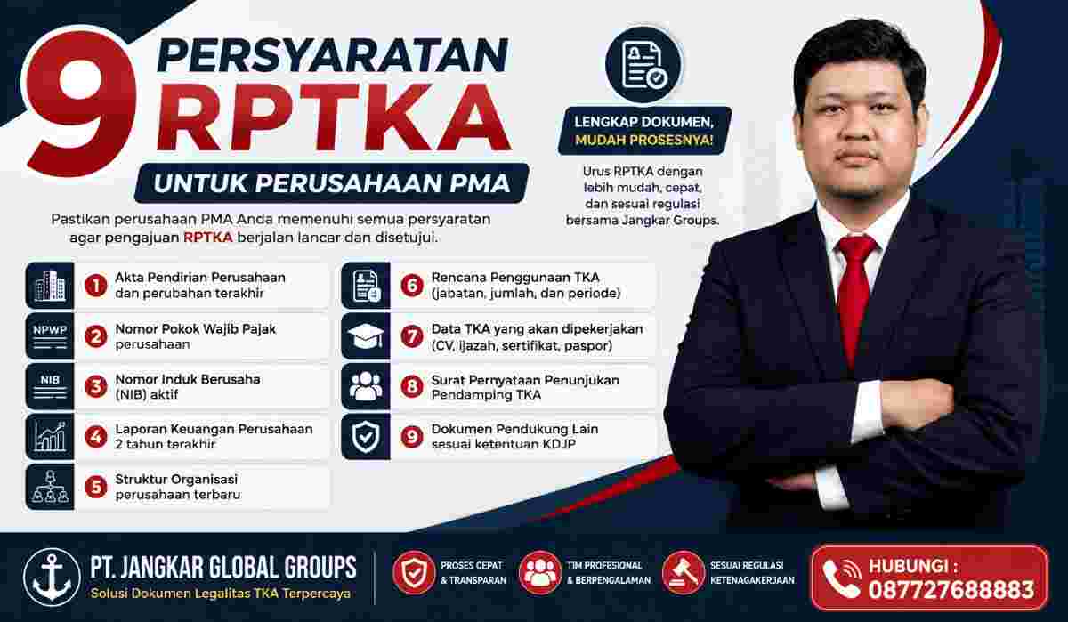 9 Persyaratan RPTKA untuk Perusahaan PMA
