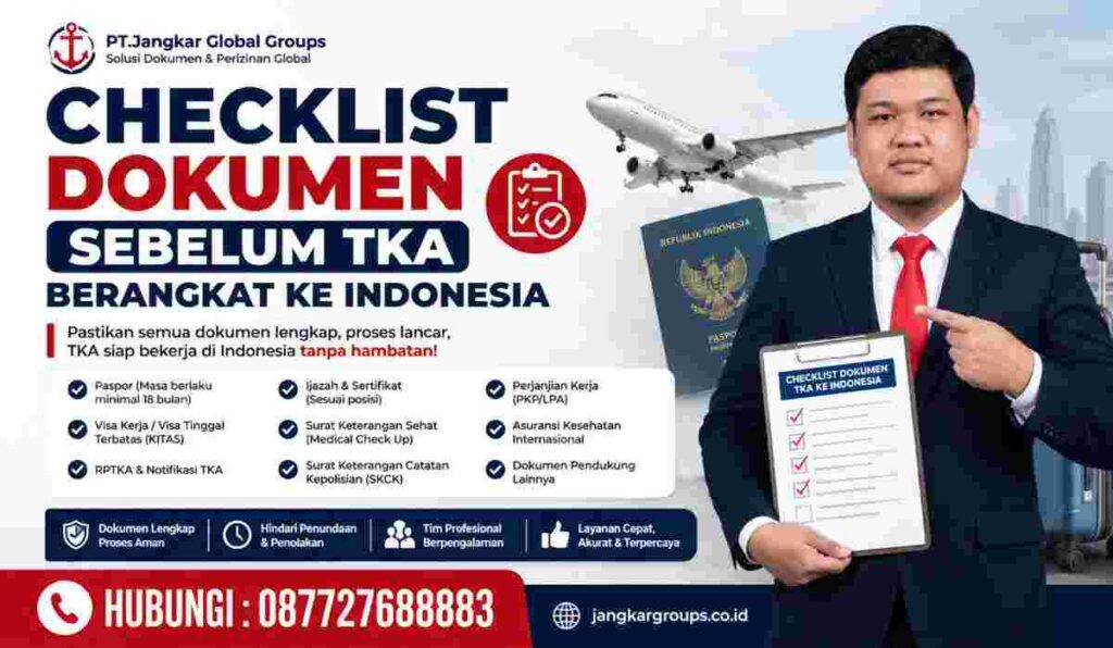 Checklist Dokumen Sebelum TKA Berangkat ke Indonesia