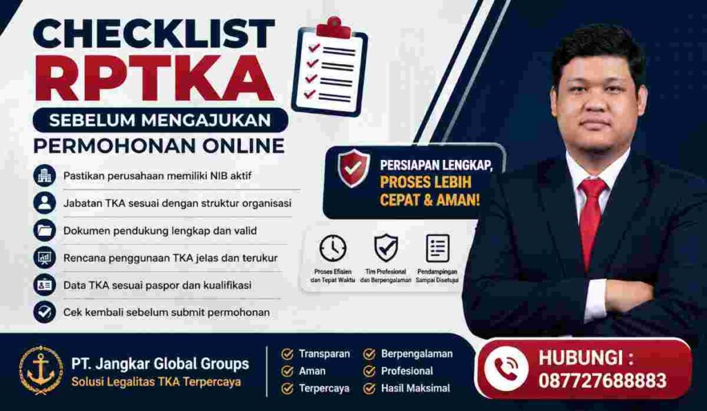 Checklist RPTKA Sebelum Mengajukan Permohonan Online