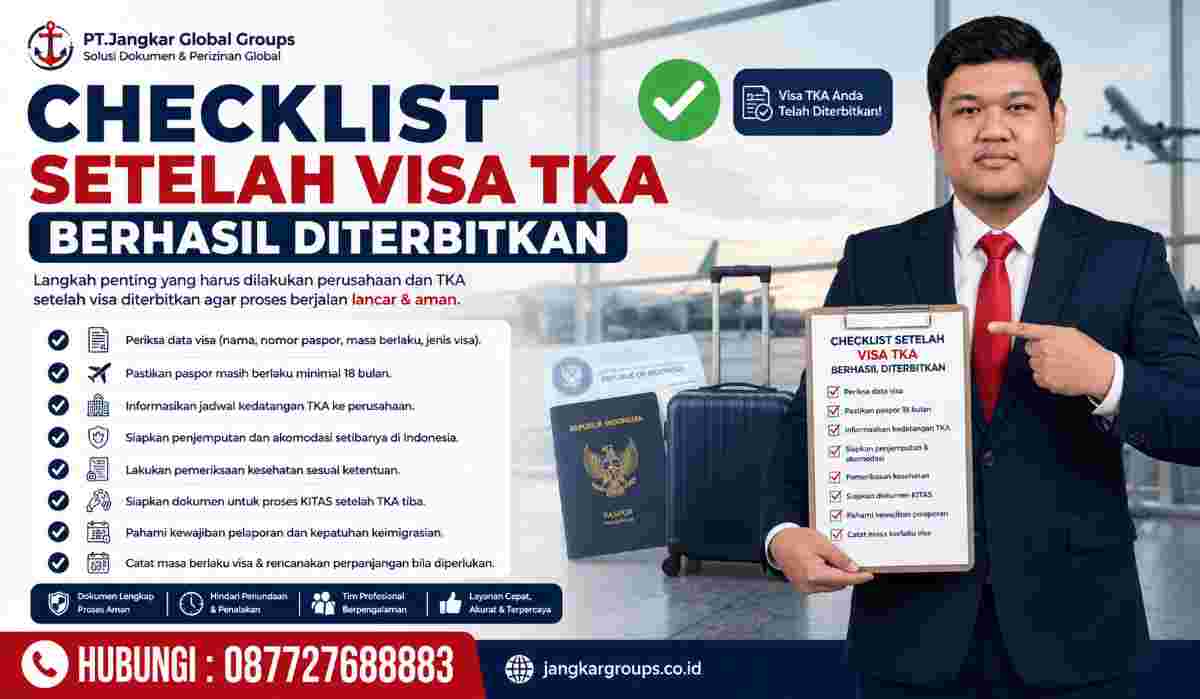 Checklist Setelah Visa TKA Berhasil Diterbitkan