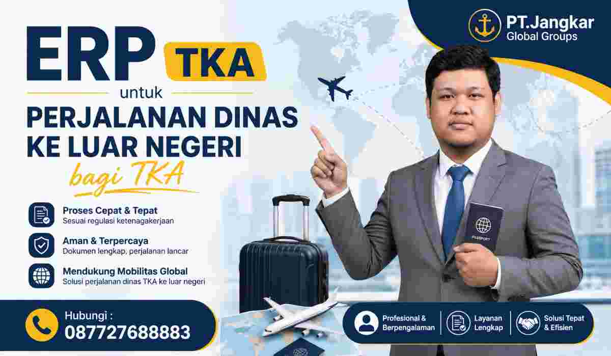 ERP TKA untuk Perjalanan Dinas ke Luar Negeri bagi TKA