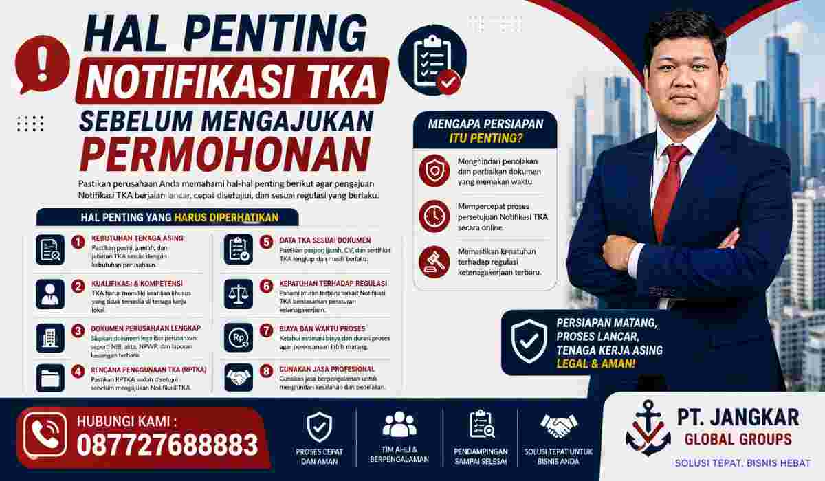 Hal Penting Notifikasi TKA Sebelum Mengajukan Permohonan