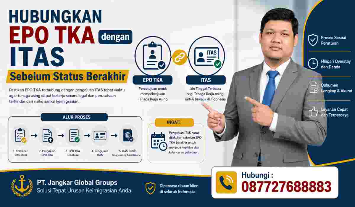 Hubungkan EPO TKA dengan ITAS Sebelum Status Berakhir