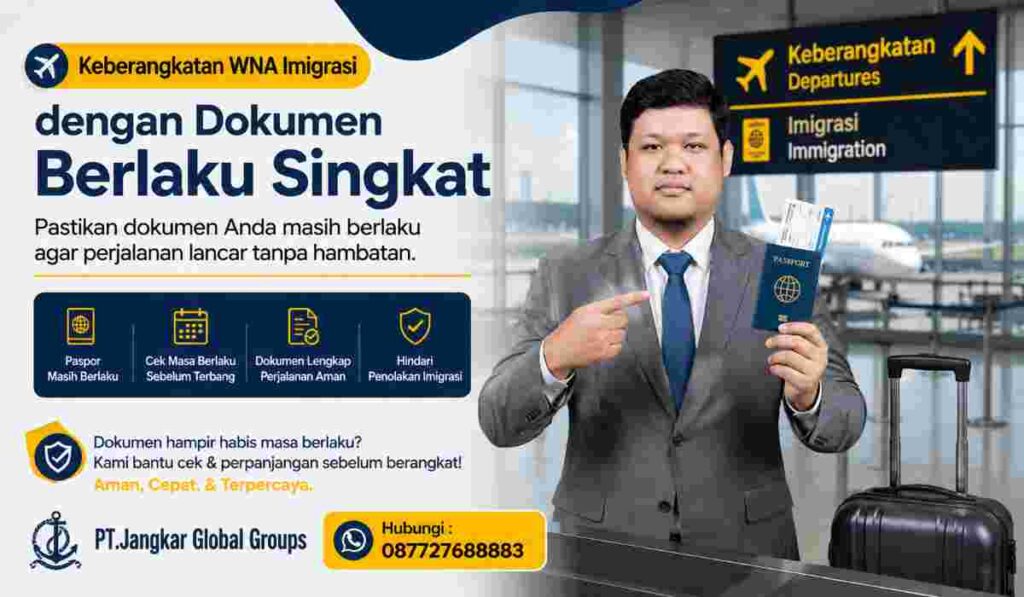 Keberangkatan WNA Imigrasi dengan Dokumen Berlaku Singkat