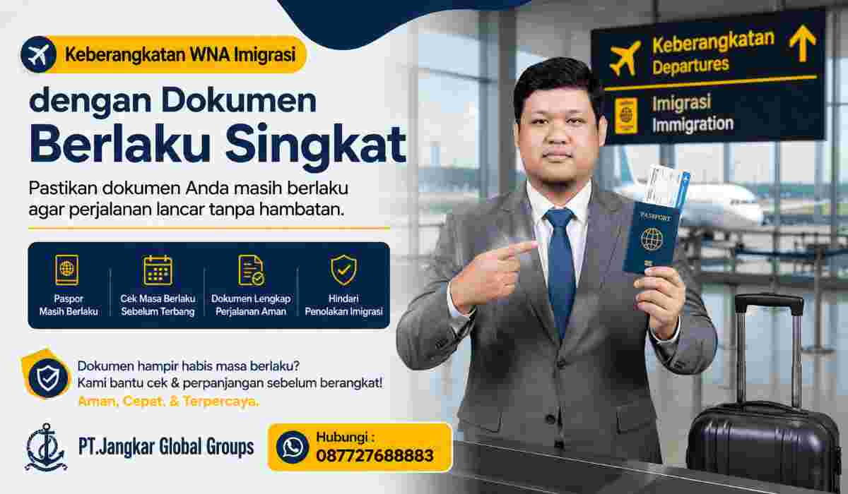 Keberangkatan WNA Imigrasi dengan Dokumen Berlaku Singkat
