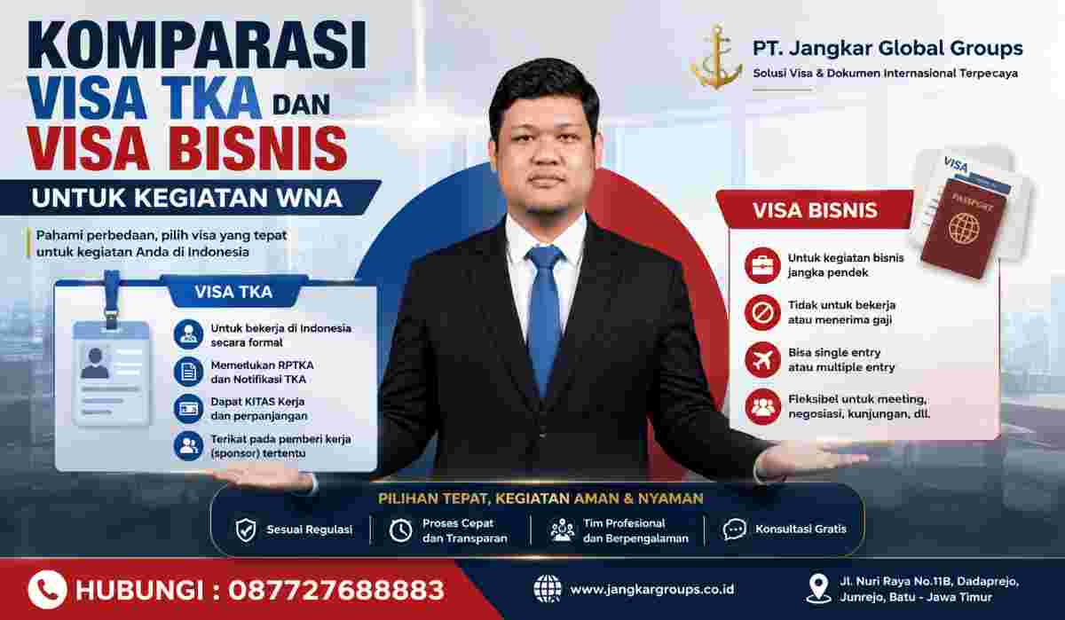 Komparasi Visa TKA dan Visa Bisnis untuk Kegiatan WNA