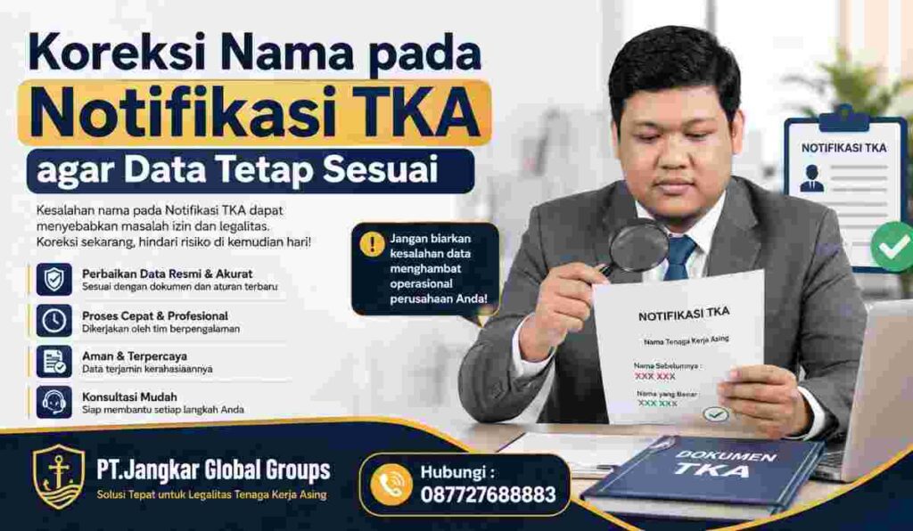 Koreksi Nama pada Notifikasi TKA agar Data Tetap Sesuai