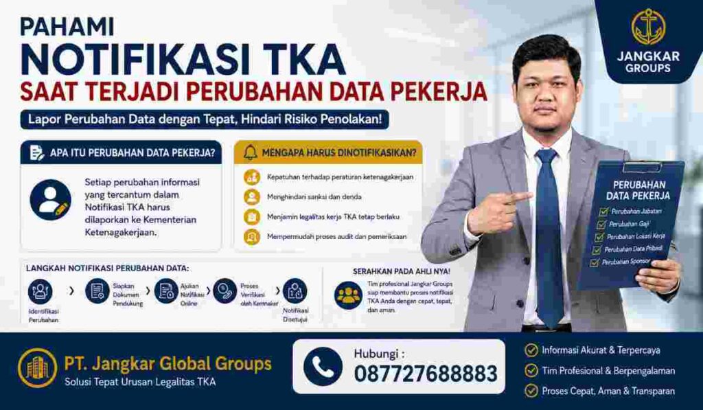 Pahami Notifikasi TKA Saat Terjadi Perubahan Data Pekerja