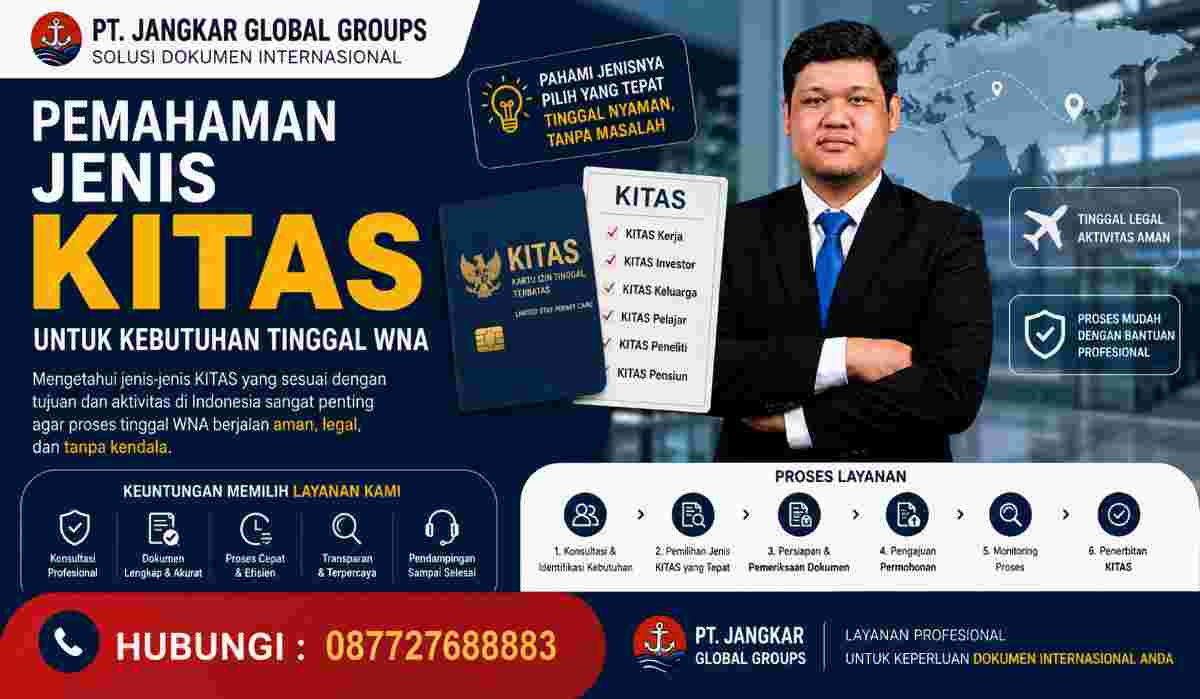Pemahaman Jenis KITAS untuk Kebutuhan Tinggal WNA