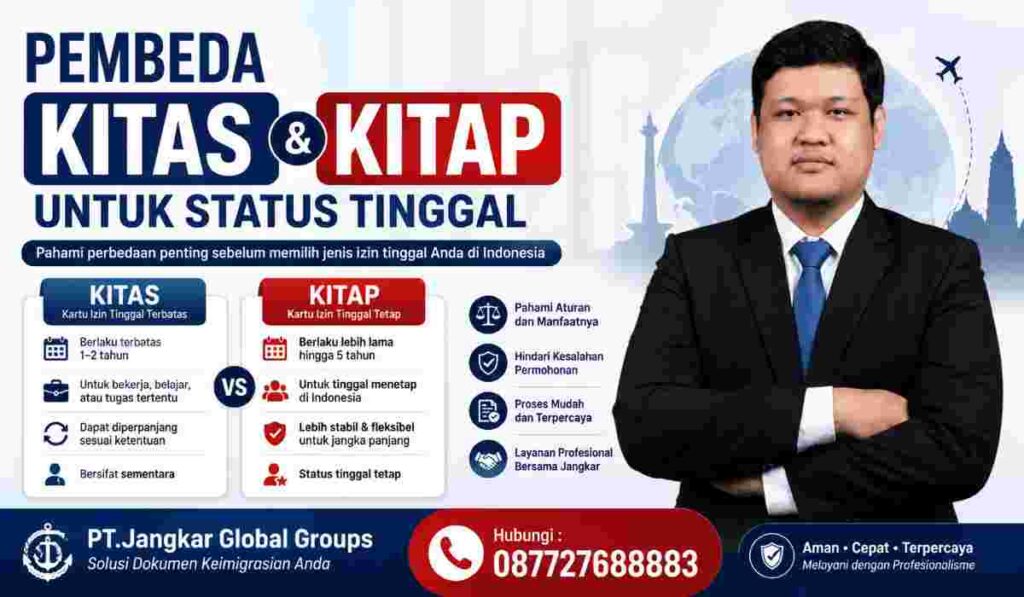 Pembeda KITAS dengan KITAP untuk Status Tinggal