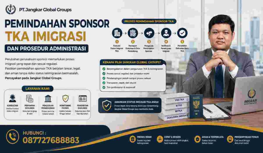 Pemindahan Sponsor TKA Imigrasi dan Prosedur Administrasi