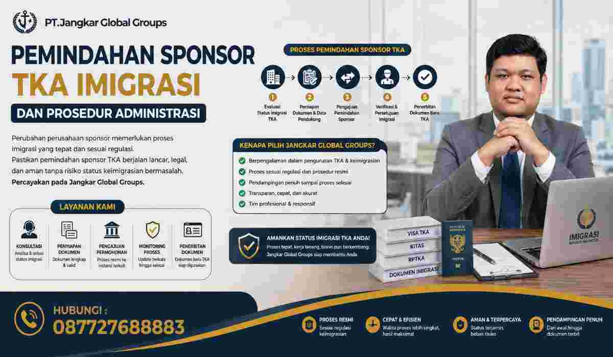Pemindahan Sponsor TKA Imigrasi dan Prosedur Administrasi