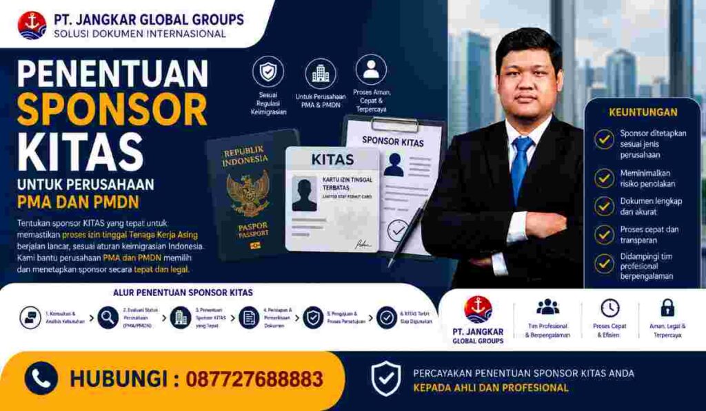 Penentuan Sponsor KITAS untuk Perusahaan PMA dan PMDN