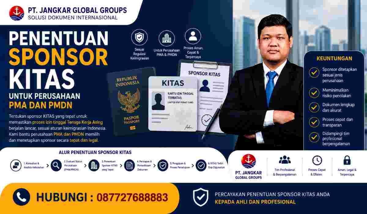 Penentuan Sponsor KITAS untuk Perusahaan PMA dan PMDN