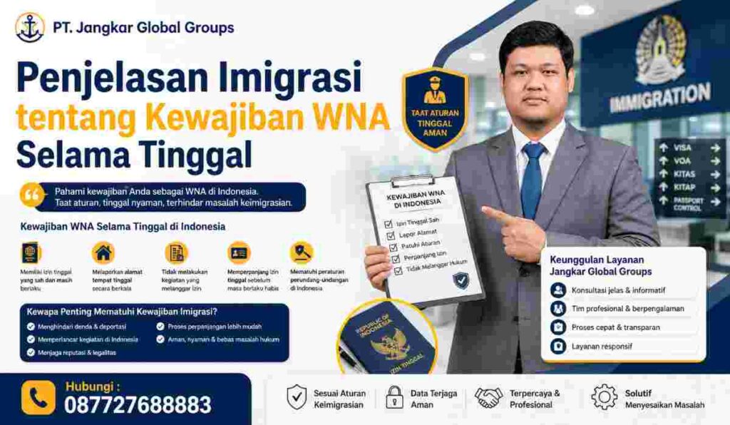 Penjelasan Imigrasi tentang Kewajiban WNA Selama Tinggal