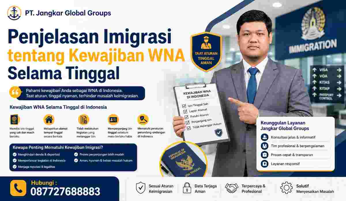 Penjelasan Imigrasi tentang Kewajiban WNA Selama Tinggal
