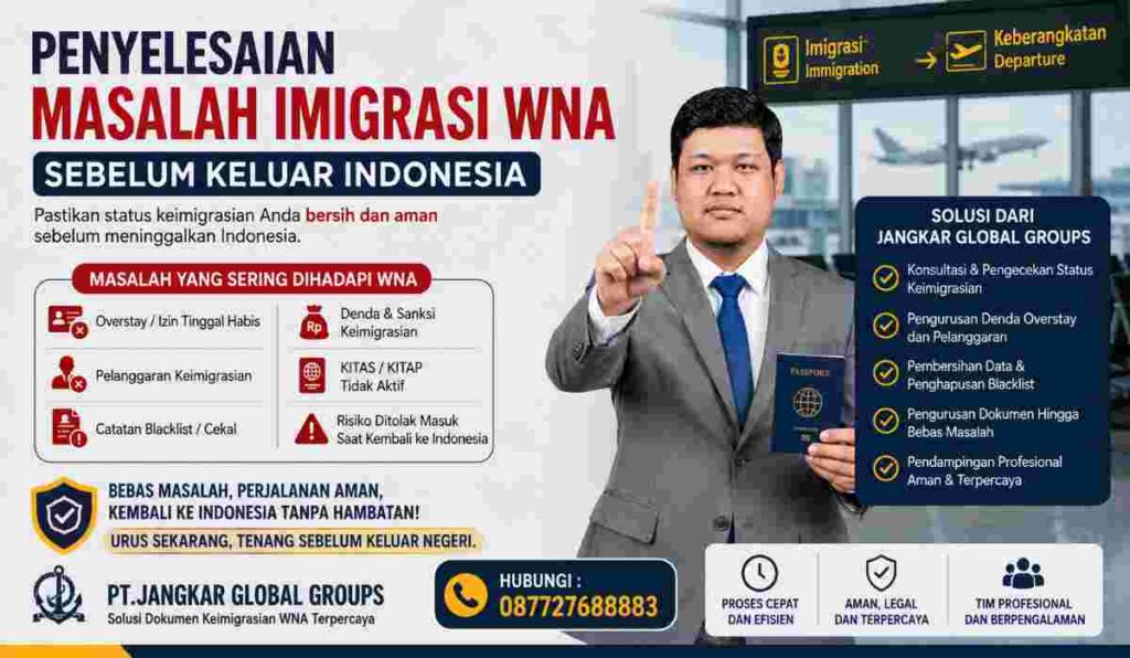 Penyelesaian Masalah Imigrasi WNA Sebelum Keluar Indonesia