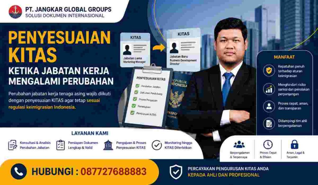 Penyesuaian KITAS Ketika Jabatan Kerja Mengalami Perubahan