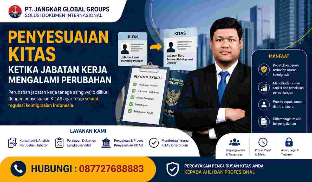 Penyesuaian KITAS Ketika Jabatan Kerja Mengalami Perubahan
