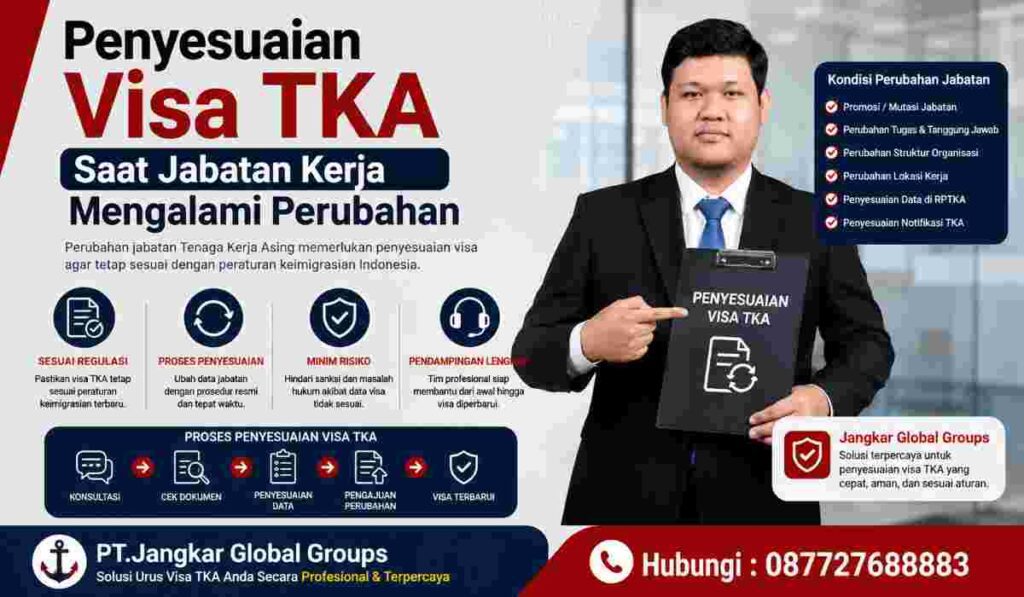 Penyesuaian Visa TKA Saat Jabatan Kerja Mengalami Perubahan