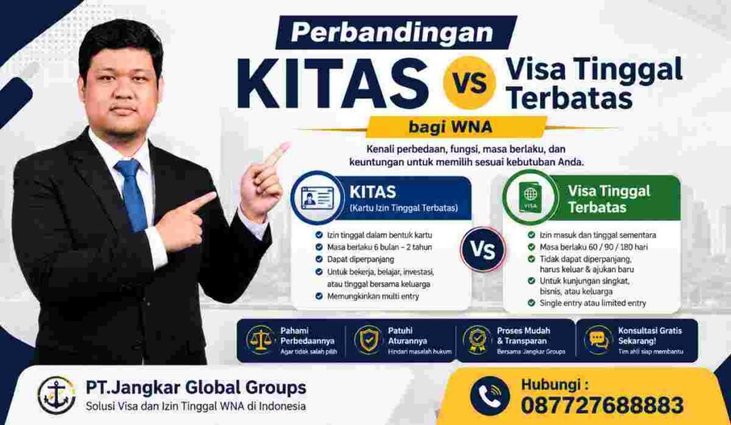 Perbandingan KITAS dan Visa Tinggal Terbatas bagi WNA