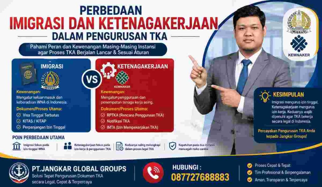 Perbedaan Imigrasi dan Ketenagakerjaan dalam Pengurusan TKA