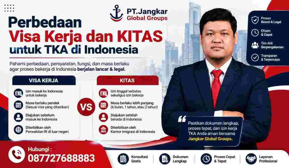 Perbedaan Visa Kerja dan KITAS untuk TKA di Indonesia